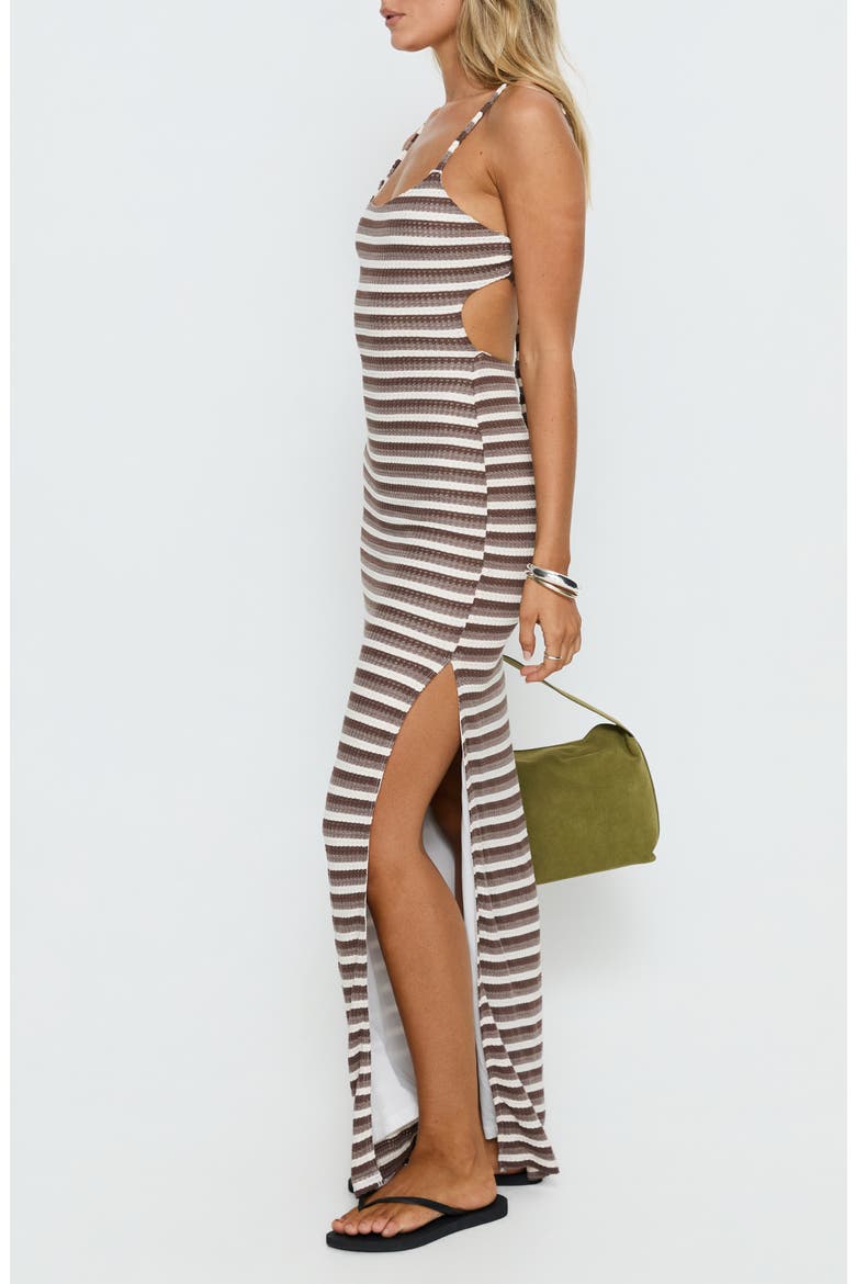 Elestria Striped Maxi Dress, Alternate, color, BROWN STRIPE