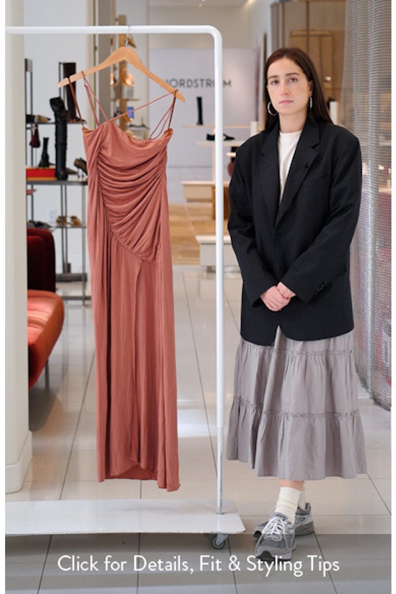 Avaline Ruched Maxi Dress video