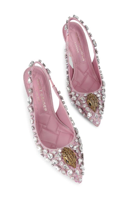 Kurt Geiger London Belgravia Pointed Toe Slingback Pump In Pink