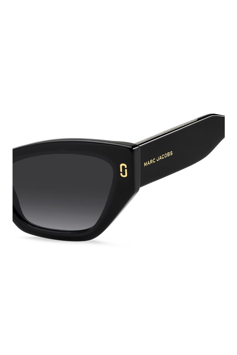 54mm Cat Eye Sunglasses, Alternate, color, BLACK