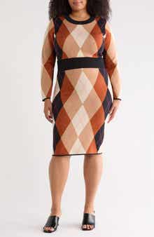 BY DESIGN Sorority Long Sleeve Sweater Dress