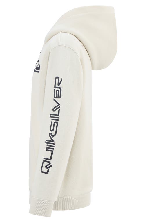 Quiksilver Kids' Fleece Zip Up Hoodie In Silver