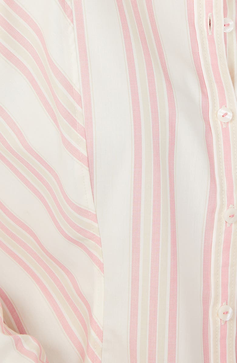 Foxcroft Riley Stripe Cotton Button-Up Shirt, Alternate, color, Pink Whisp