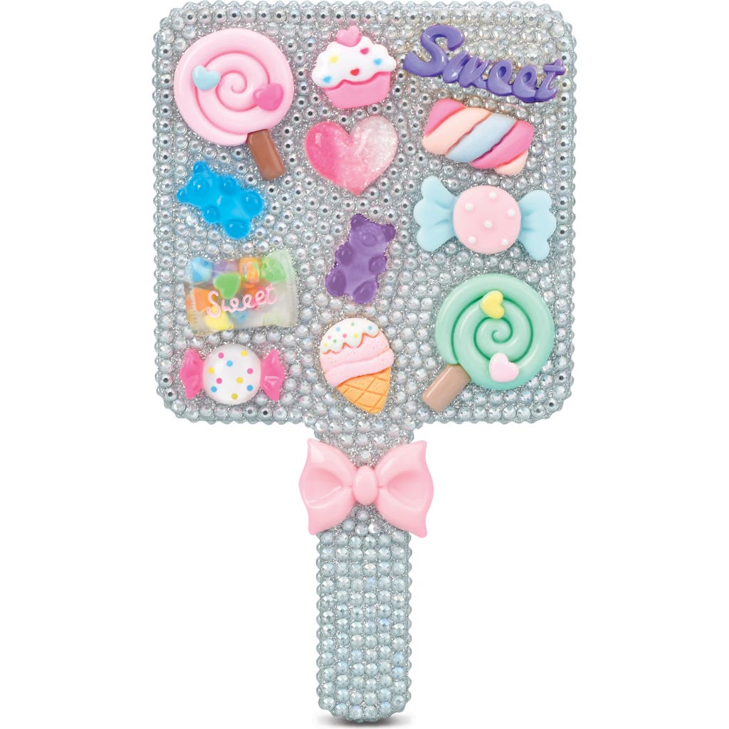Iscream Kids' Charming Rhinestone Mirror In Silver