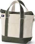 Lands' End Zip Top Canvas Tote Bag