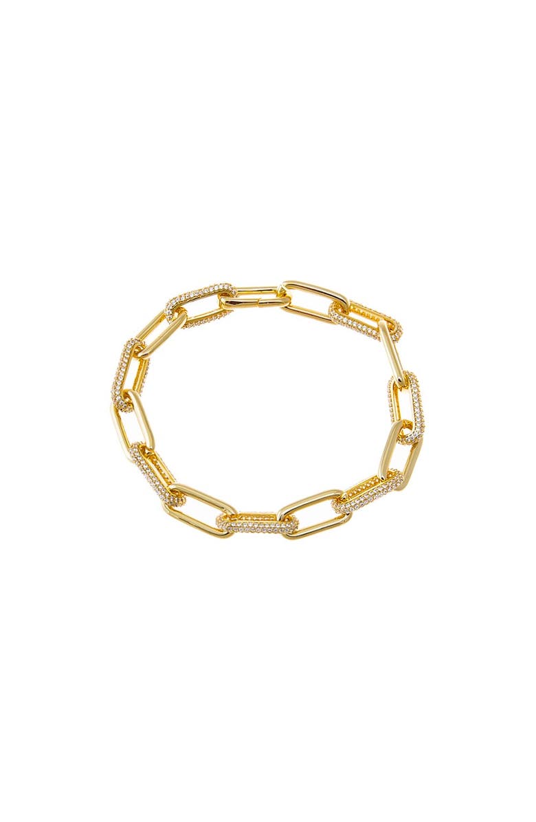 BY ADINA EDEN CZ Pave Fancy Box Link Bracelet, Main, color, 