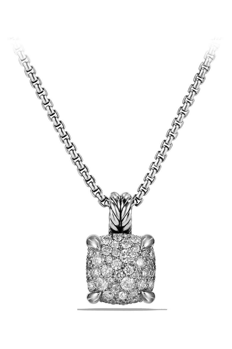 Châtelaine Pendant Necklace with Diamonds, Main, color, SILVER