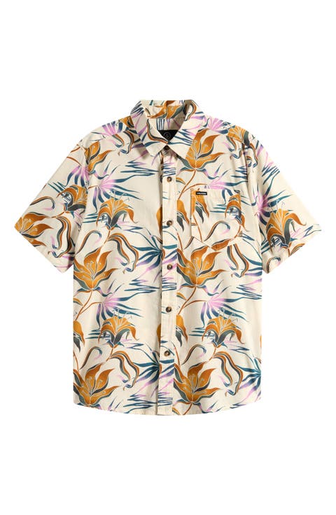 Kids' Brain Melter Short Sleeve Button-Up Shirt (Little Kid)