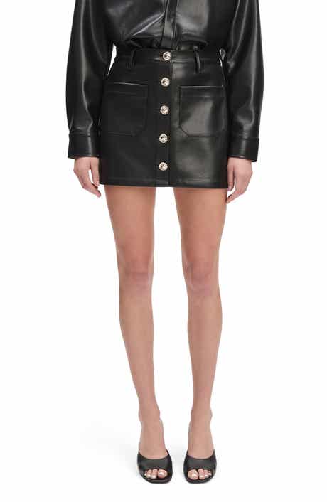 Favorite Daughter The Mimi Faux Leather Miniskirt