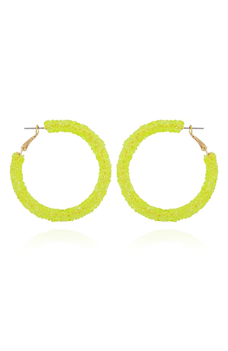 GUESS Beaded Hoop Earrings, Main, color, 