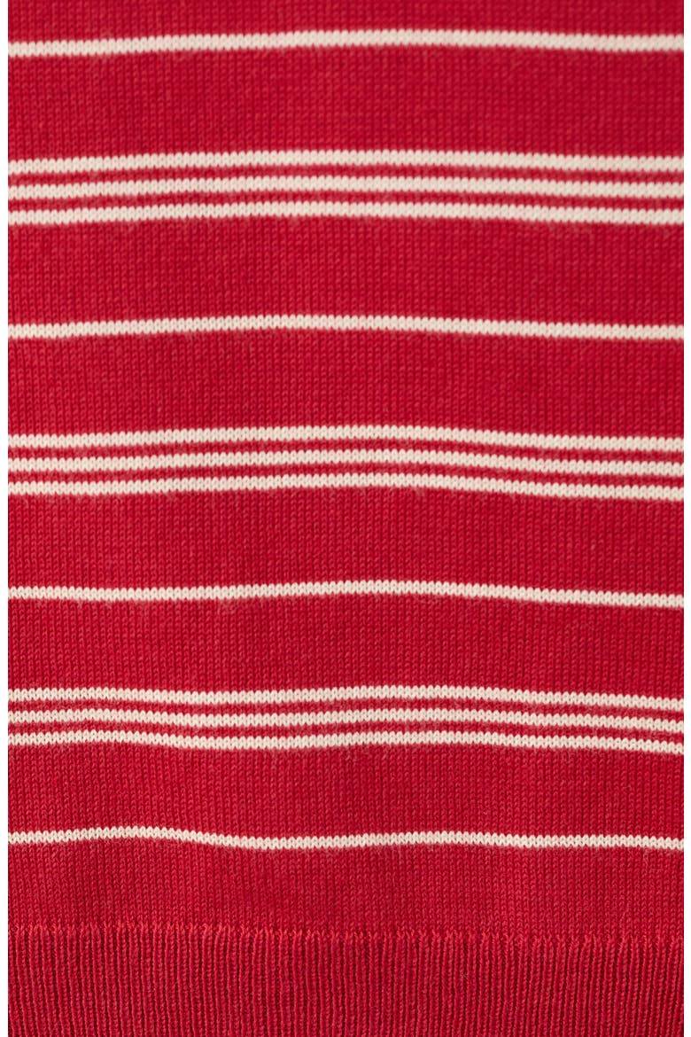 Stripe Polo Sweater, Alternate, color, RED