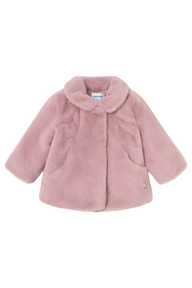 Faux Fur Coat, Main, color, Pink