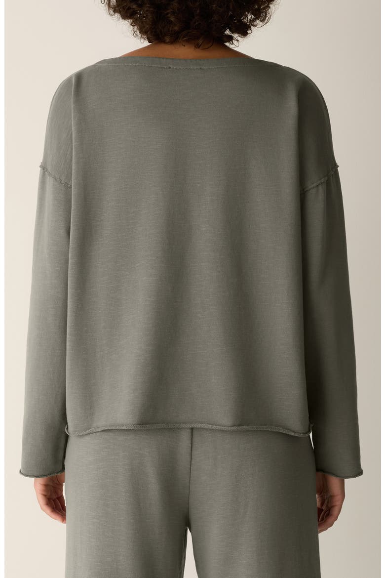 Bateau Neck Boxy Top, Alternate, color, BAY LEAF