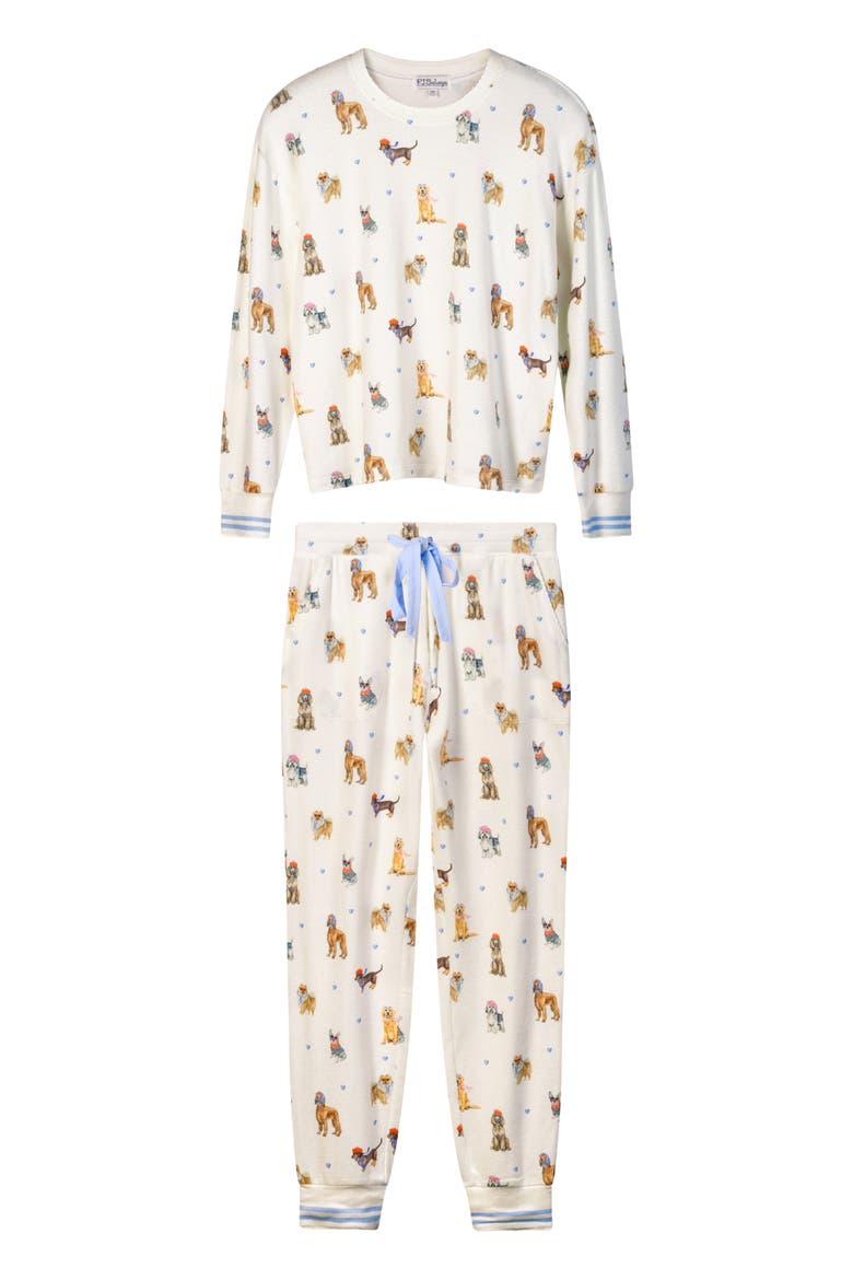 Meet Me in Pawris 2-Piece Pajama Set, Alternate, color, IVORY