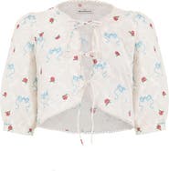 Agua Bendita Cherish Salen Tie Front Crop Top