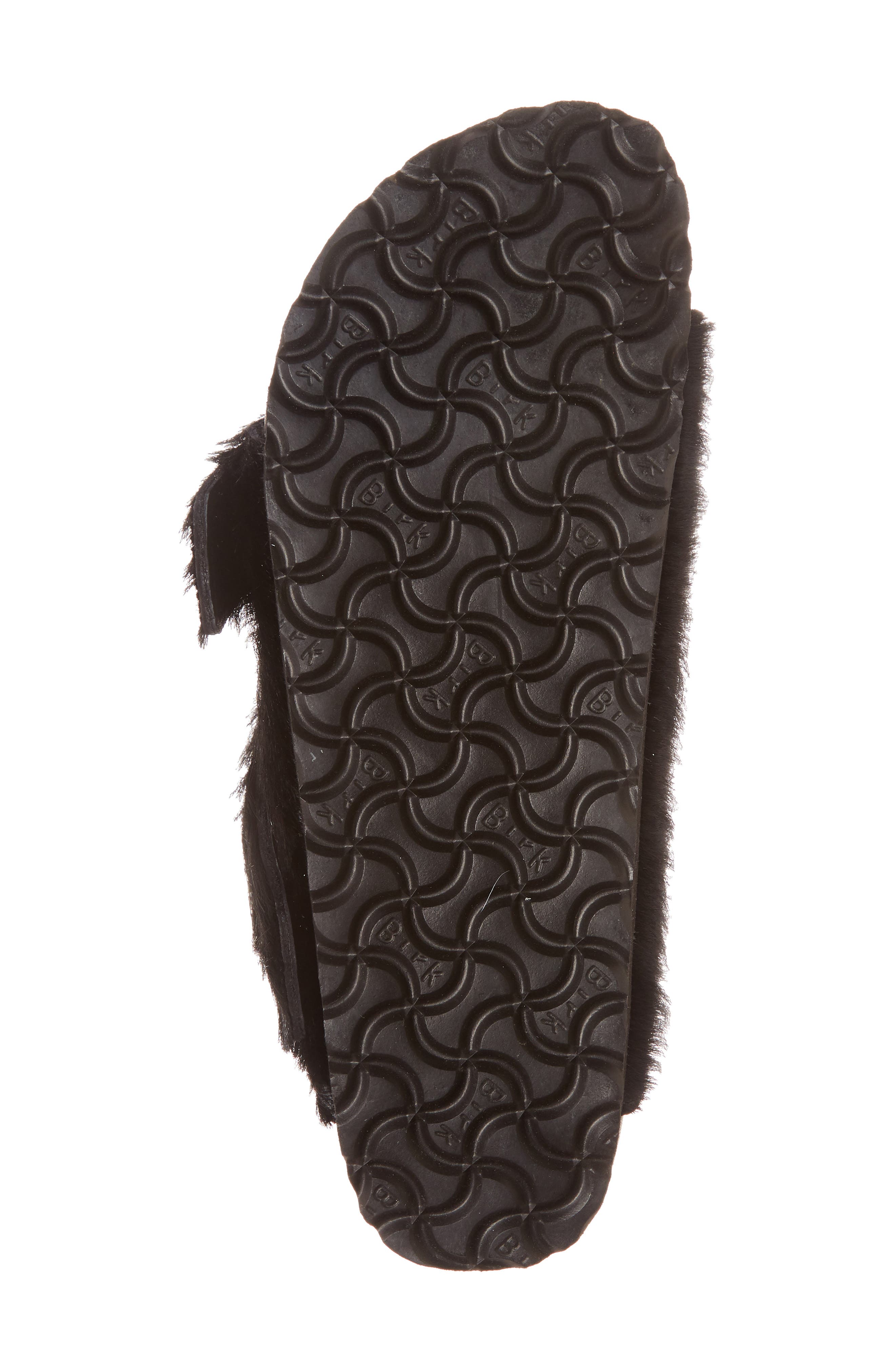 Birkenstock x Rick Owens Arizona Genuine Calf Hair Slide Sandal, Alternate, color, BLACK
