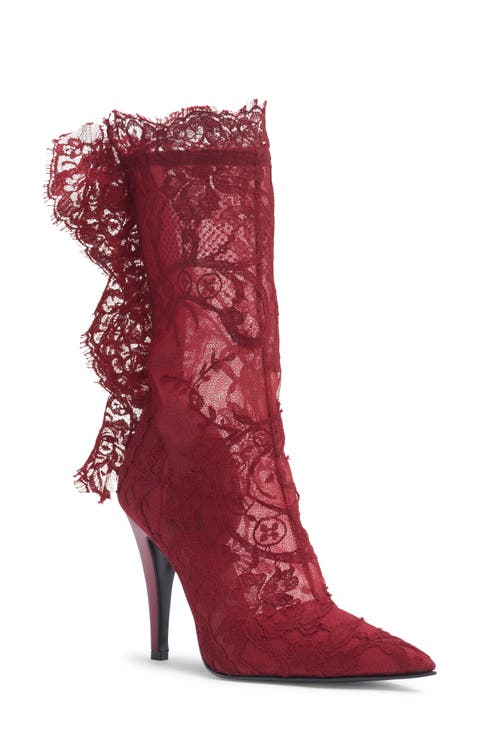 Pointed Toe Lace Boot (Women)