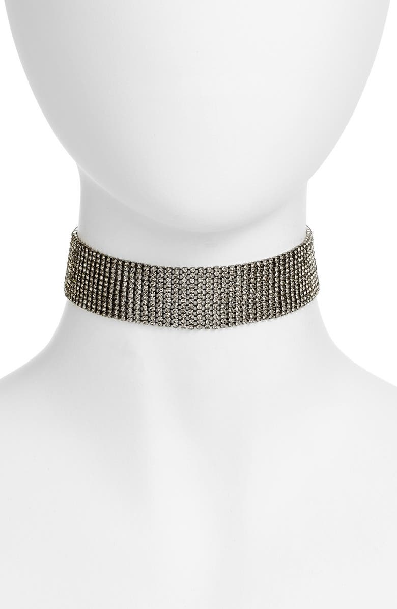 CRISTABELLE Crystal Choker Necklace, Main, color,