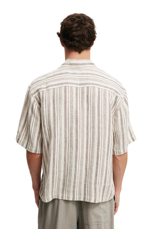 COTTON ON LINEN BOX FIT SHORT SLEEVE SHIRT