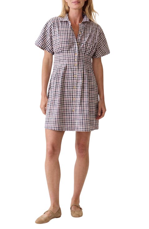 Arden Check Mini Shirtdress