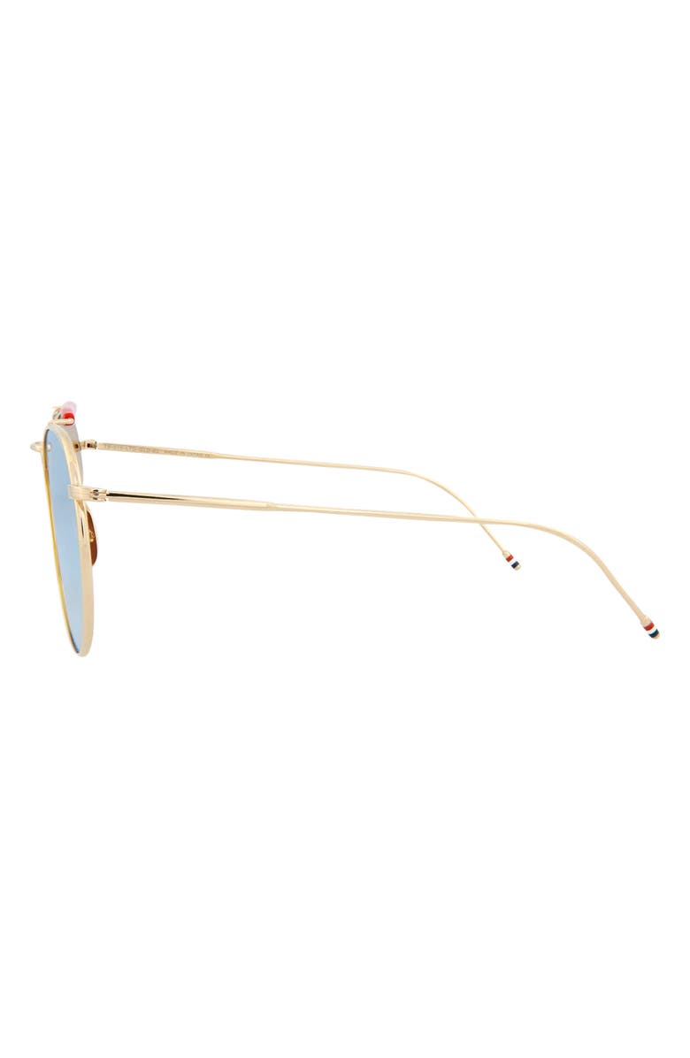 Thom Browne 62mm Aviator Sunglasses, Alternate, color, Gold Red