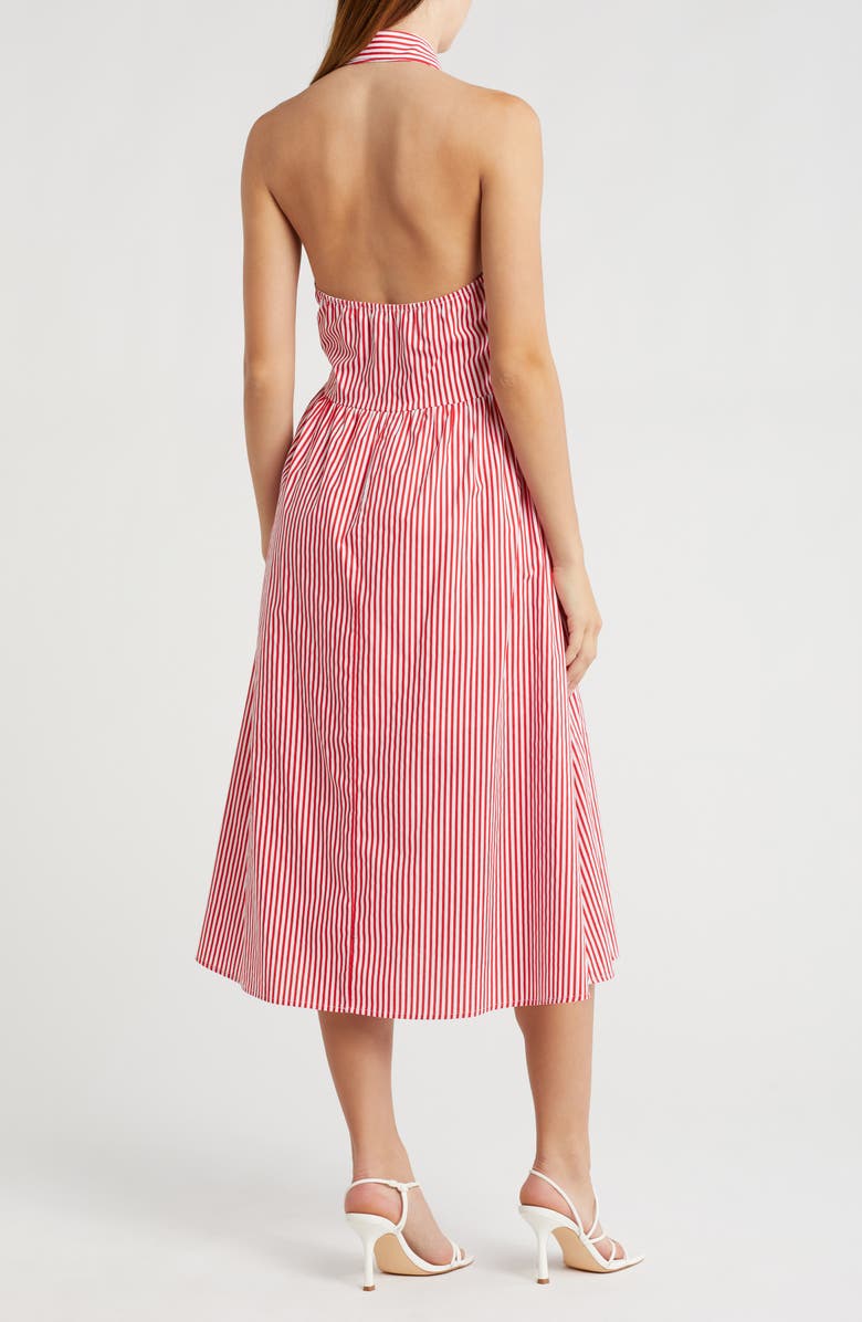 Halter Midi A-Line Dress