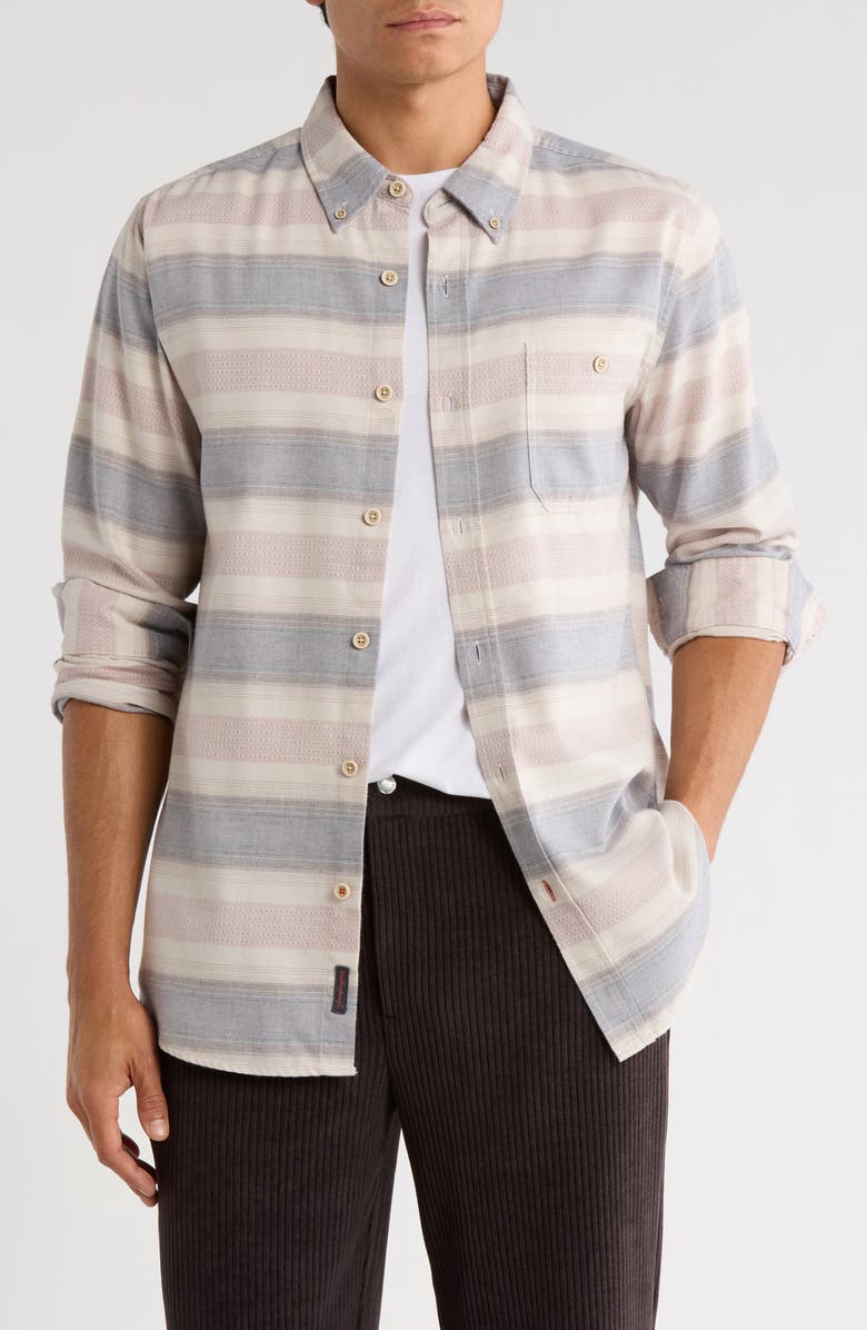 WEATHERPROOF VINTAGE Burnout Dobby Button-Up Shirt, Main, color, Insignia Blue