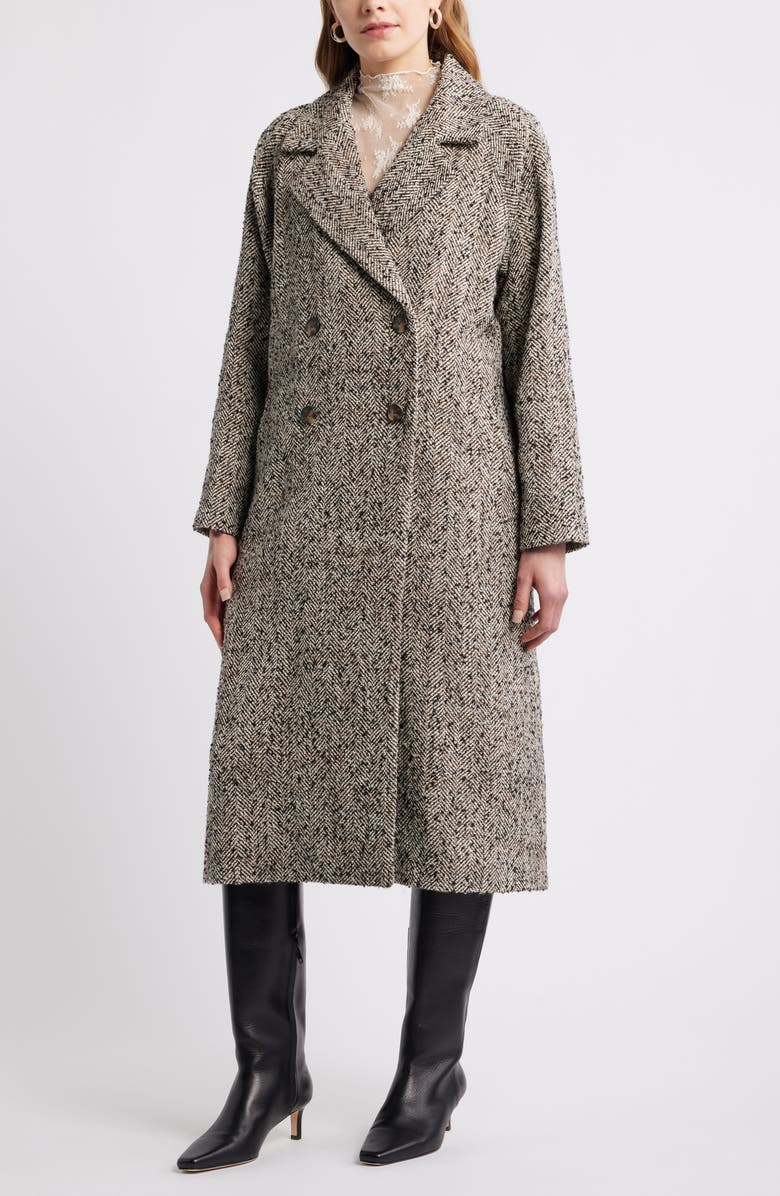 Treasure
Bond Herringbone Tweed Coat, Alternate, color, Brown- Black Tweed