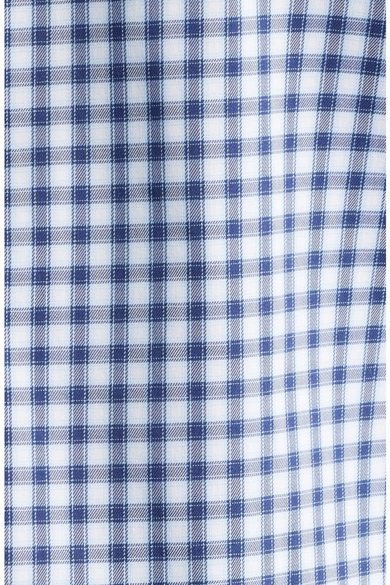 Felix Crown Lite Gingham Check Performance Twill Button-Down Shirt, Alternate, color, NAVY