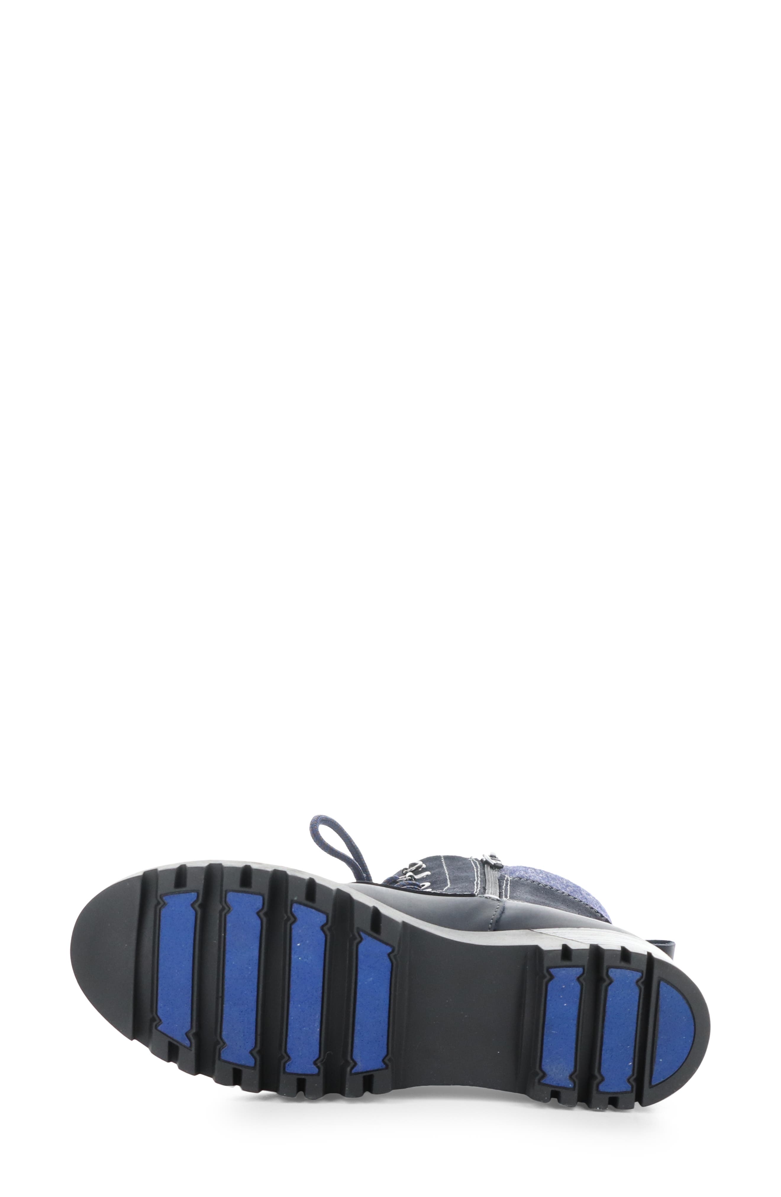 Genus Prima Waterproof Platform Bootie, Alternate, color, NAVY SADDLE/SUEDE/TW