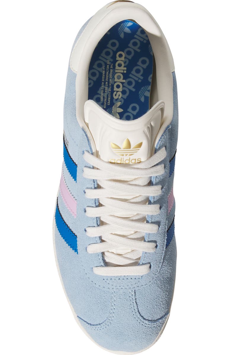 adidas Gazelle Spikeless Golf Shoe, Alternate, color, Clear Sky/ Blue Bird/ Lilac