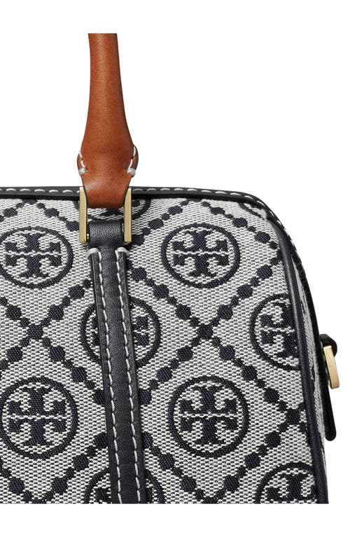 Tory Burch Petite T Monogram Jacquard Barrel Bag In Tory Navy