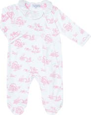 Nellapima Pink Toile Crossover Footie - Baby