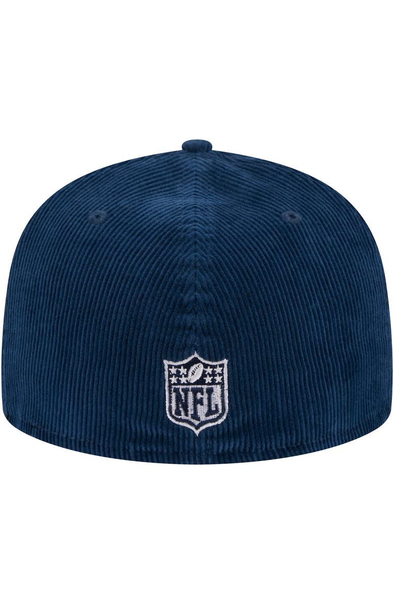 New Era Men's New Era Navy Dallas Cowboys Throwback Cord 59FIFTY Fitted Hat, Alternate, color,