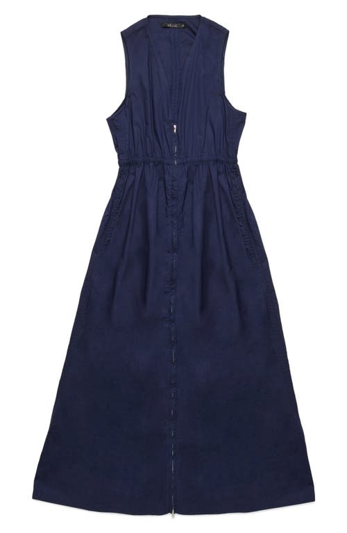 DELUC DELUC RUBBENS FRONT ZIP SLEEVELESS MAXI DRESS