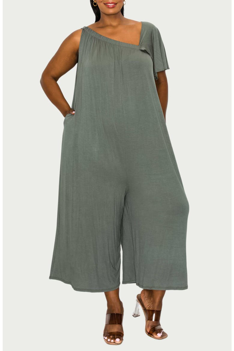 Willow Asymmetric Crop Wide Leg Jumpsuit, Alternate, color, LIGHT OLIVE