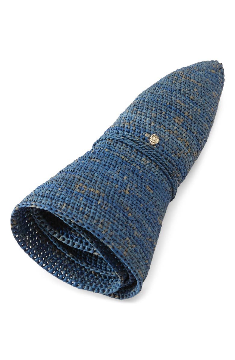 Helen Kaminski Provence 10 Packable Raffia Hat, Alternate, color, Sapphire