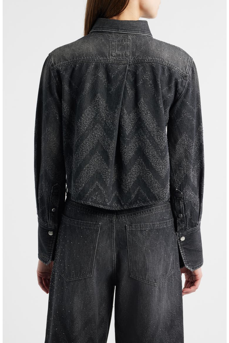 Crop Denim Jacket, Alternate, color, BLACK