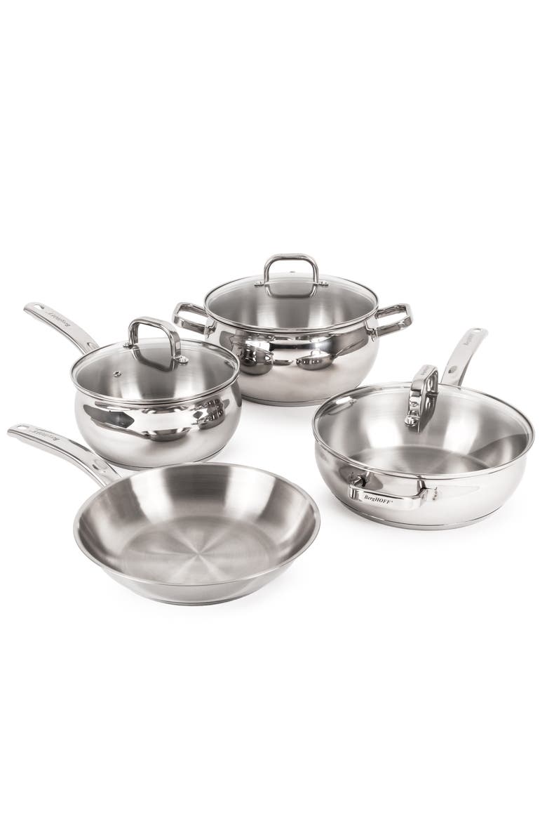 BergHOFF 7 Piece Stainless Steel Belly Cookware Set, Main, color,