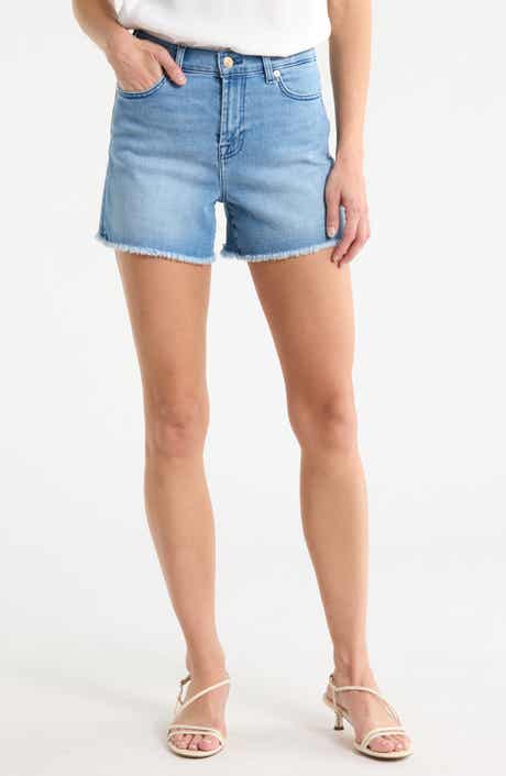 7 For All Mankind High Waist Denim Shorts