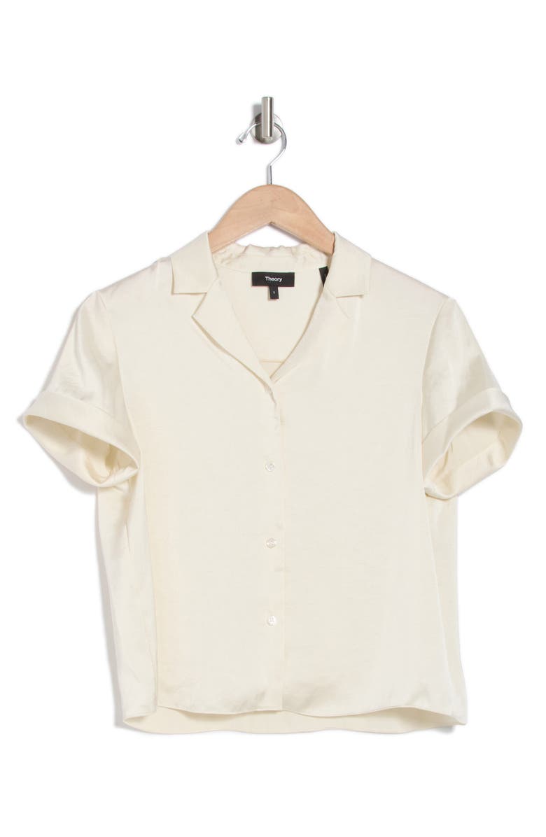 Theory Cuff Sleeve Camp Shirt, Alternate, color,