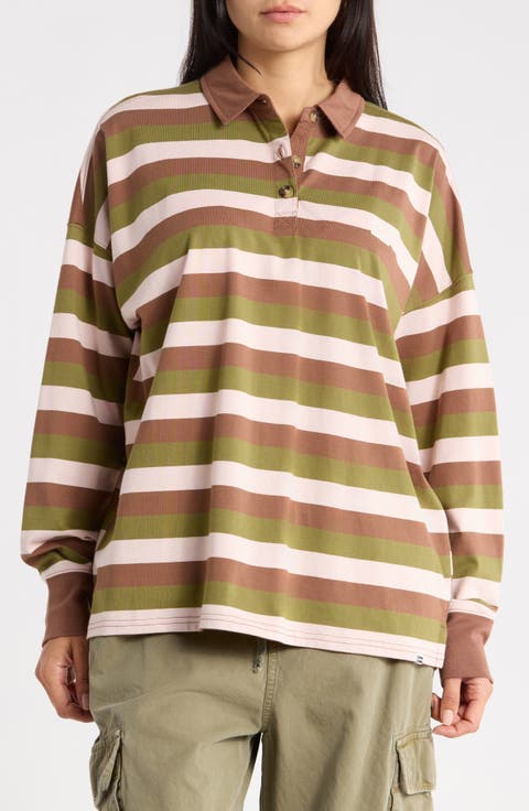 Sky Printed Rugby Long Sleeve Tee