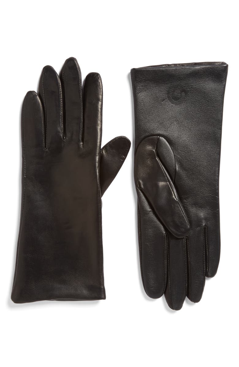 Fownes Brothers 'Basic Tech' Cashmere Lined Leather Gloves, Main, color, 