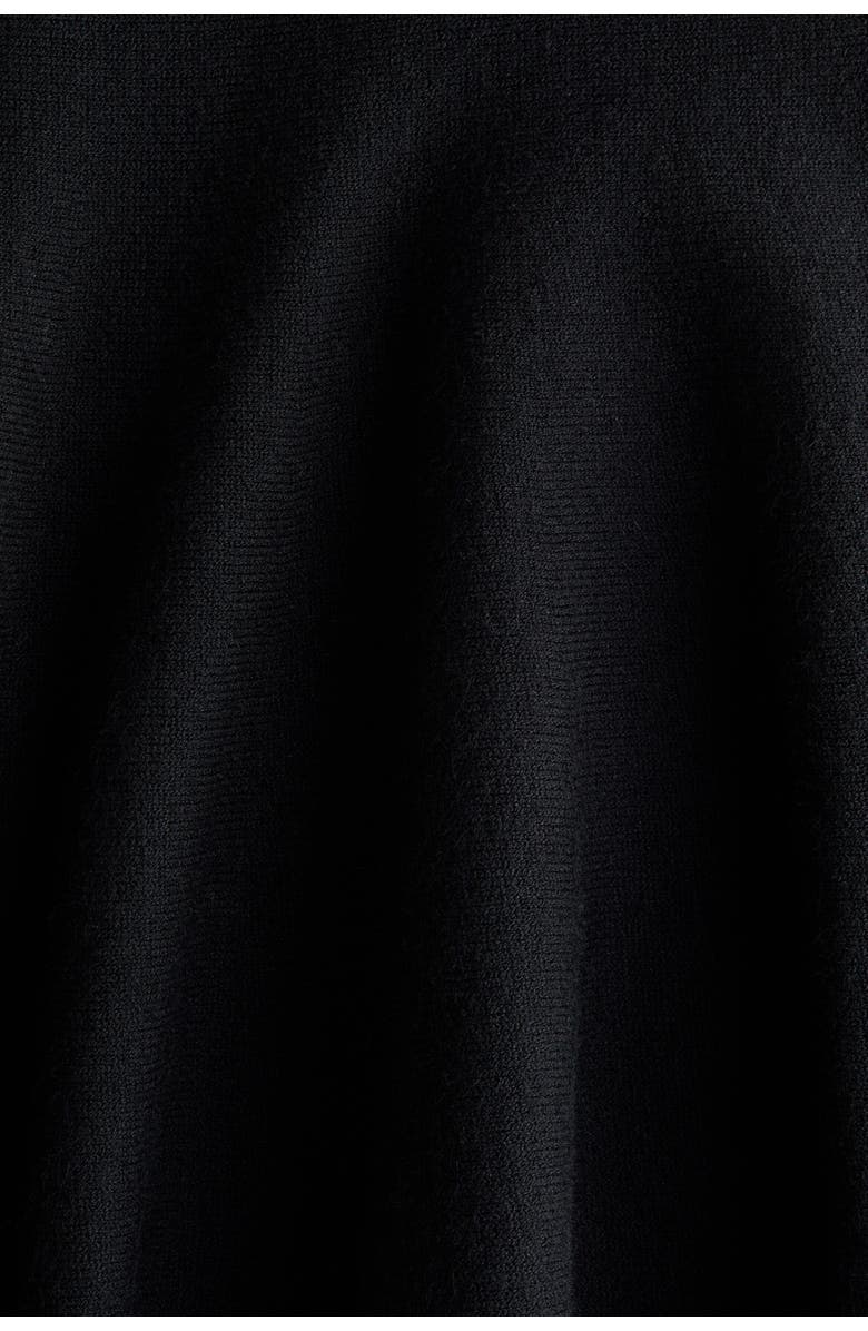 H&M Knitted Peplum Top, Alternate, color, Black