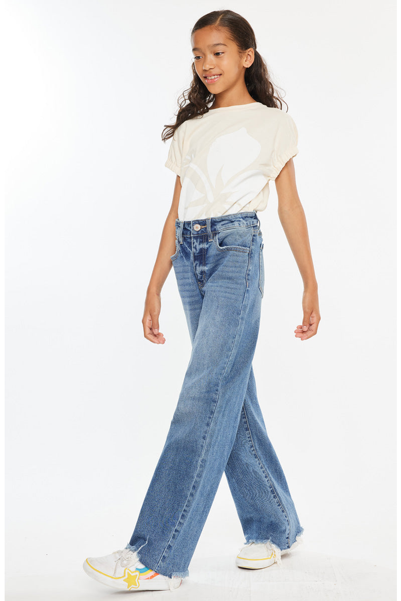 Kitty High Rise Mini Straight Leg Jeans, Alternate, color, Medium Wash
