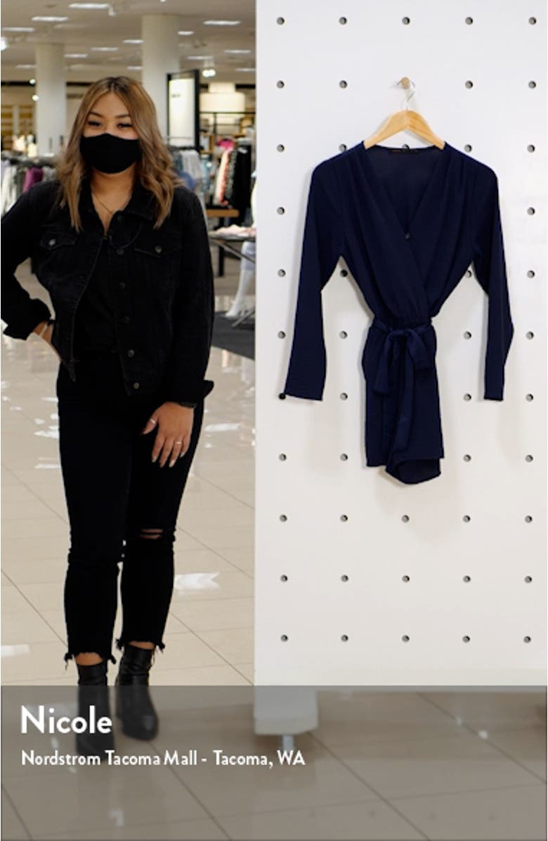 Tie Waist Satin Romper, sales video thumbnail