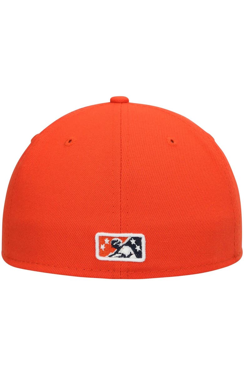 New Era Men's New Era Orange Bowling Green Hot Rods Home Authentic Collection 59FIFTY Fitted Hat, Alternate, color, 