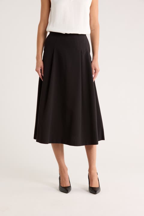 Pleated Flared Skirt