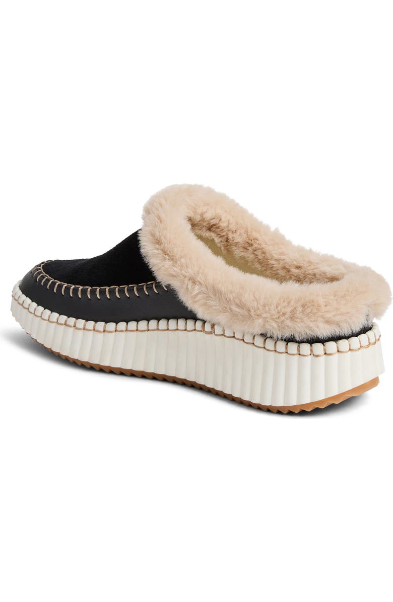 Jack Rogers Josie Faux Fur Sneaker, Alternate, color, Black