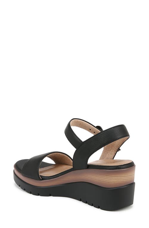 Soul Naturalizer Graciela Wedge Sandal In Black Faux Leather